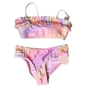Gianni Bini Kids Swim Bikini - Pink and Orange